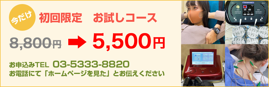 初回限定 お試しコース　5,500円